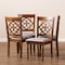 Baxton Studio Lylah Grey Upholstered and Walnut Wood 4-Piece Dining Chair Set 167-9876 - alternate 3